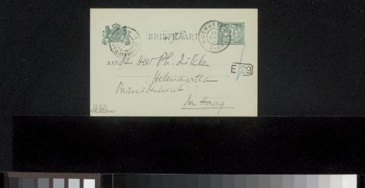 Postcard to Philip Zilcken