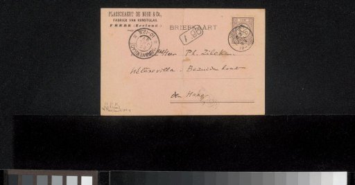 Postcard to Philip Zilcken