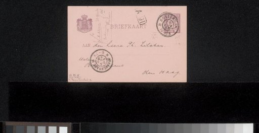 Postcard to Philip Zilcken