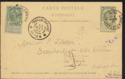 Postcard to Philip Zilcken