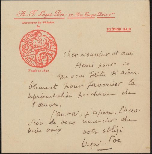 Letter to Philip Zilcken
