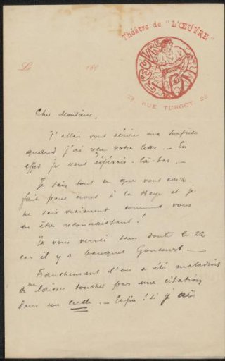 Letter to Philip Zilcken