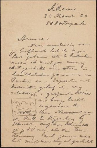 Letter to Philip Zilcken