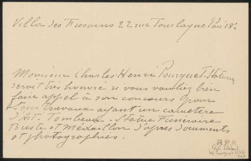 Postcard to the family of Philip Zilcken