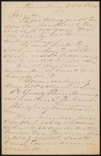 Letter to Philip Zilcken