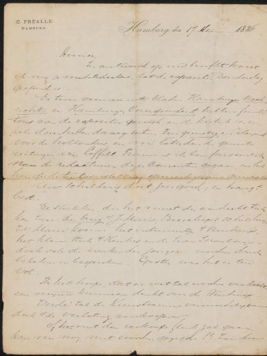 Letter to Philip Zilcken