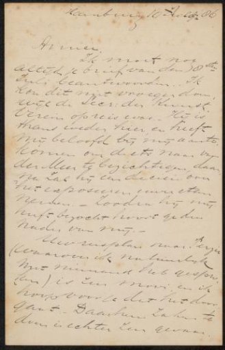 Letter to Philip Zilcken