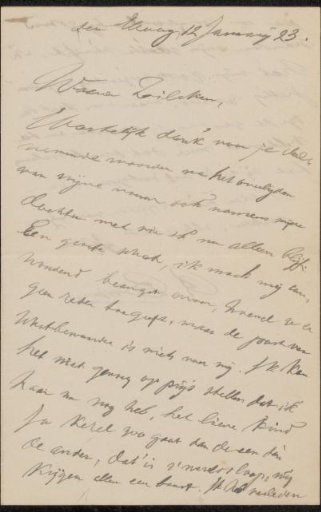 Letter to Philip Zilcken