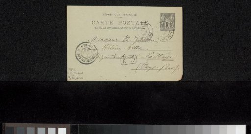 Postcard to Philip Zilcken