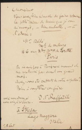 Letter to Philip Zilcken