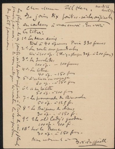 Letter to Philip Zilcken