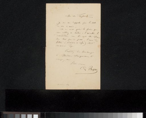 Letter to Mr. Fraipont