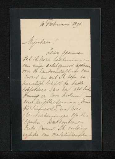 Letter to Philip Zilcken