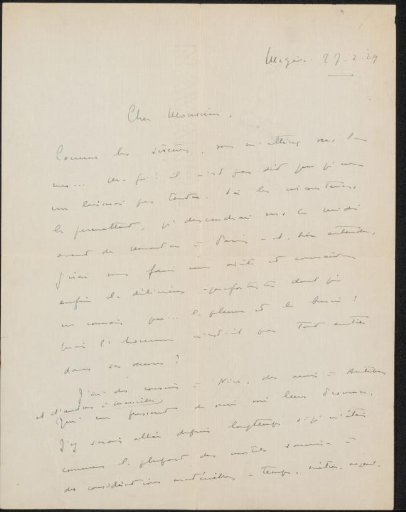 Letter to Philip Zilcken