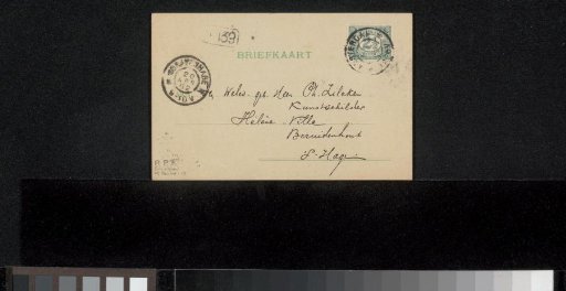 Postcard to Philip Zilcken