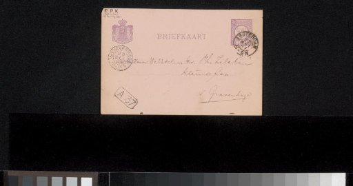 Postcard to Philip Zilcken