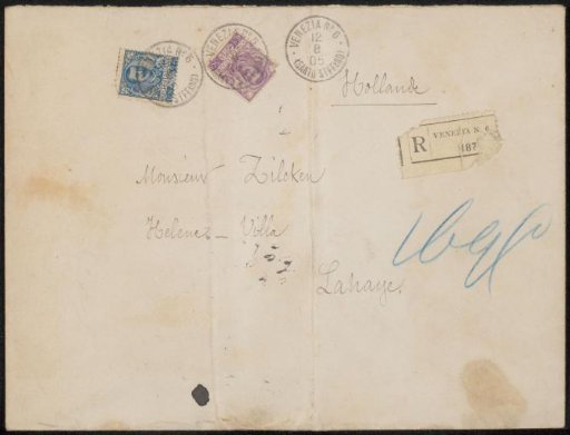 Envelope to Philip Zilcken