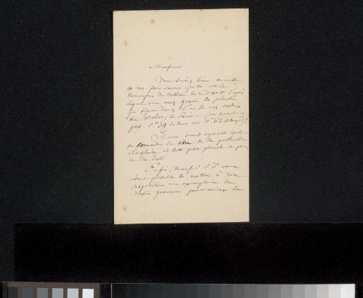 Letter to Philip Zilcken