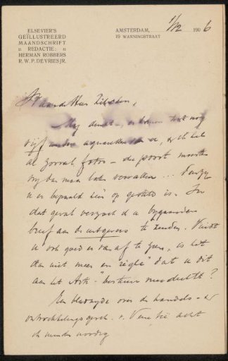 Letter to Philip Zilcken
