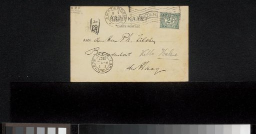 Postcard to Philip Zilcken