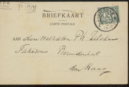 Postcard to Philip Zilcken