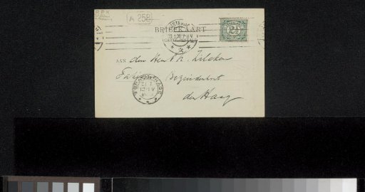 Postcard to Philip Zilcken
