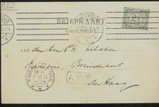 Postcard to Philip Zilcken