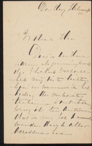 Letter to Philip Zilcken