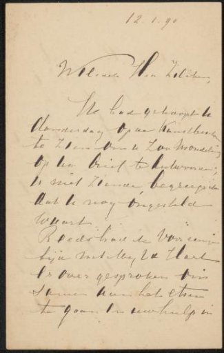 Letter to Philip Zilcken