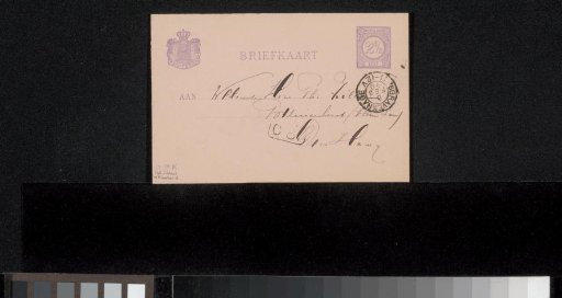 Postcard to Philip Zilcken