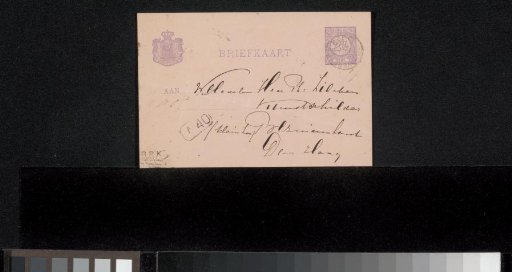 Postcard to Philip Zilcken