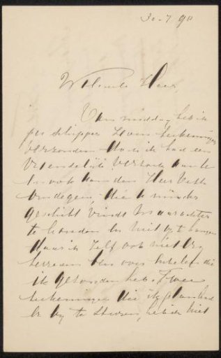 Letter to Philip Zilcken