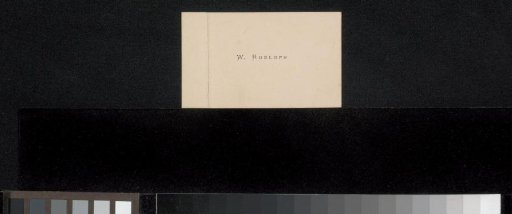 Calling Card to Philip Zilcken