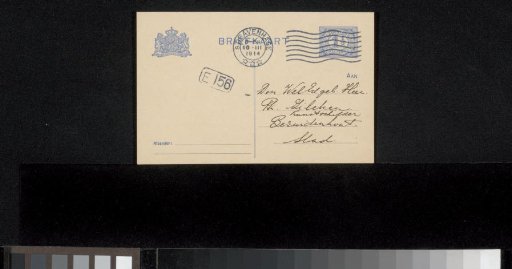Postcard to Philip Zilcken