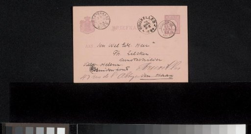 Postcard to Philip Zilcken