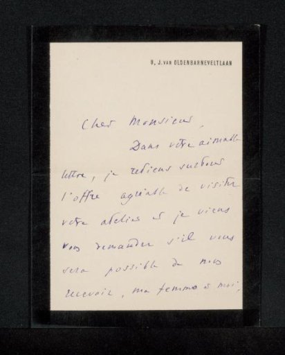 Letter to Philip Zilcken