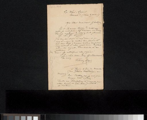 Letter to Philip Zilcken