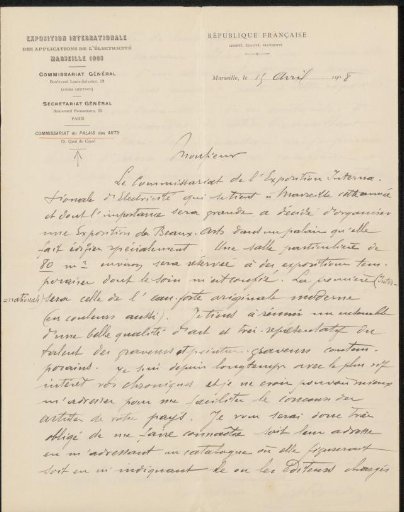 Letter to Philip Zilcken