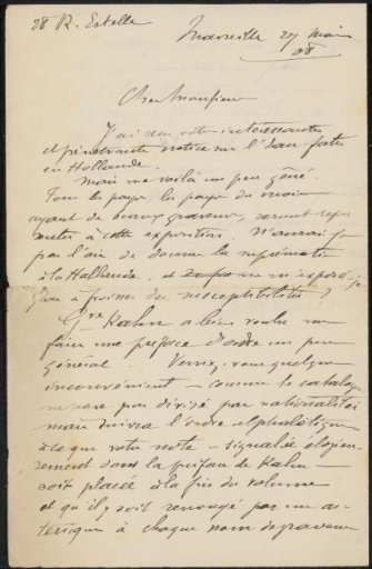 Letter to Philip Zilcken