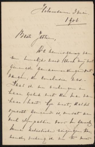 Letter to Henriette Wilhelmina van Baak