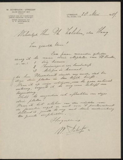 Letter to Philip Zilcken
