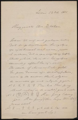 Letter to Philip Zilcken