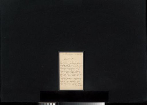 Letter to Philip Zilcken