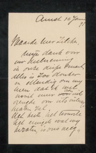 Letter to Philip Zilcken