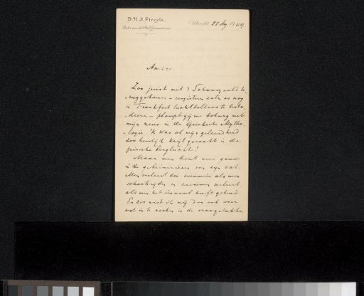 Letter to Philip Zilcken