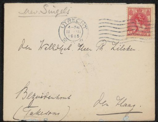 Envelope to Philip Zilcken