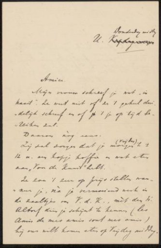 Letter to Philip Zilcken