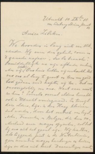 Letter to Philip Zilcken