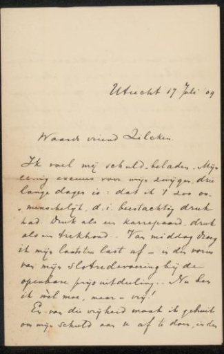 Letter to Philip Zilcken