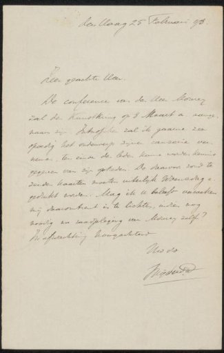 Letter to Philip Zilcken